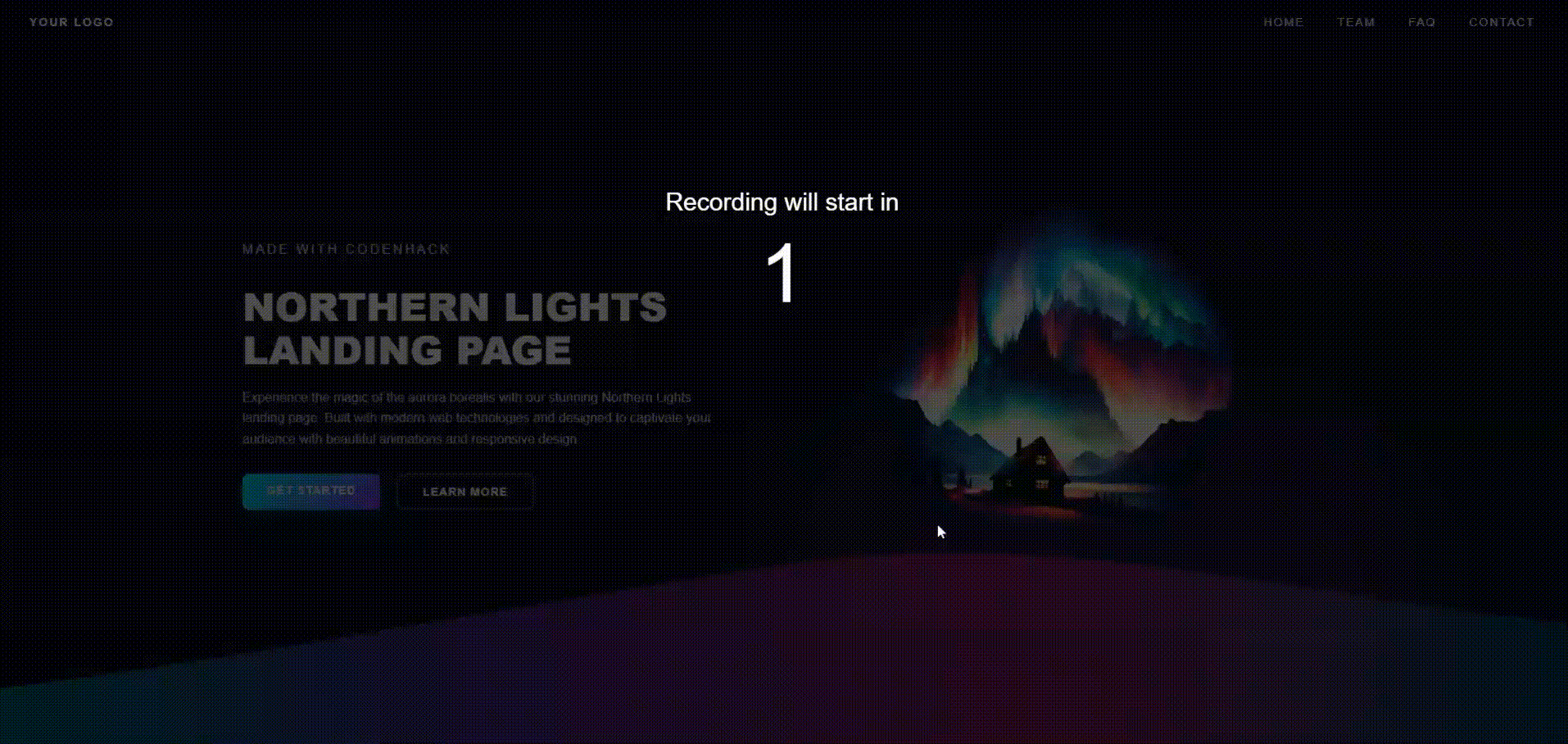 Northern Lights Landing Page