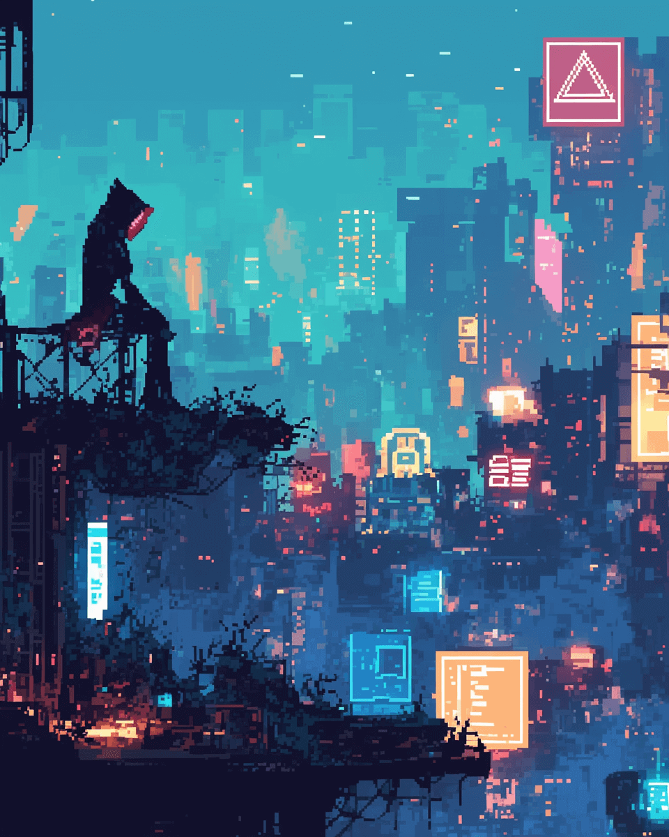 Cyberpunk Workspace