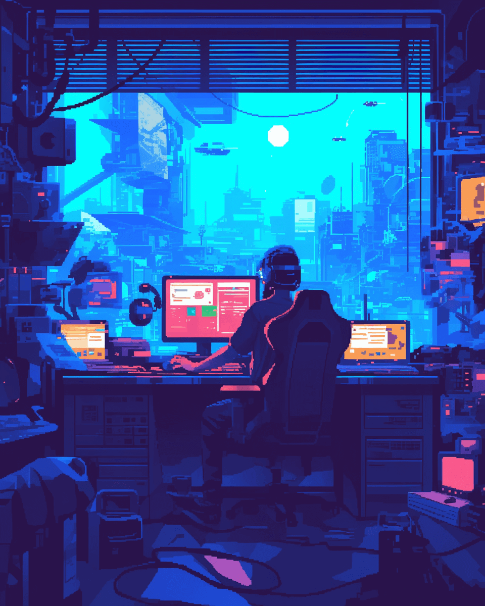 Cyberpunk Coding Environment