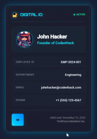 Digital ID Card Result
